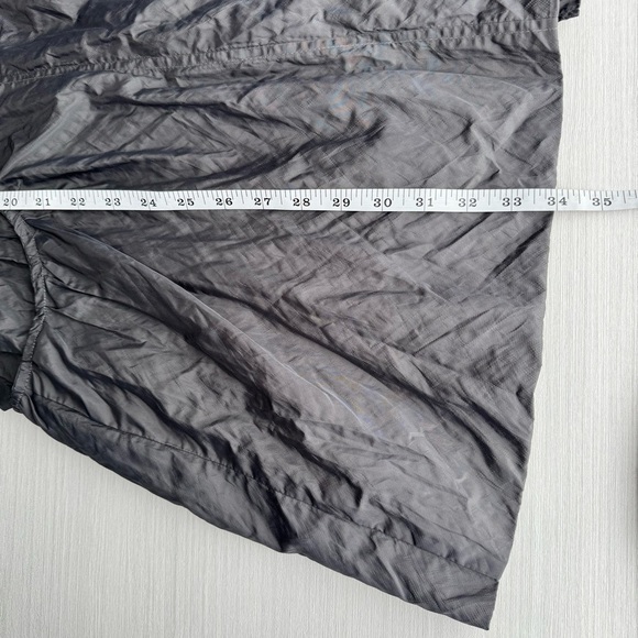 VTG UMBRALE Crinkle A Line Jacket XS Graphite Fleece Lined Ruffle Collar Y2K - Picture 10 of 15